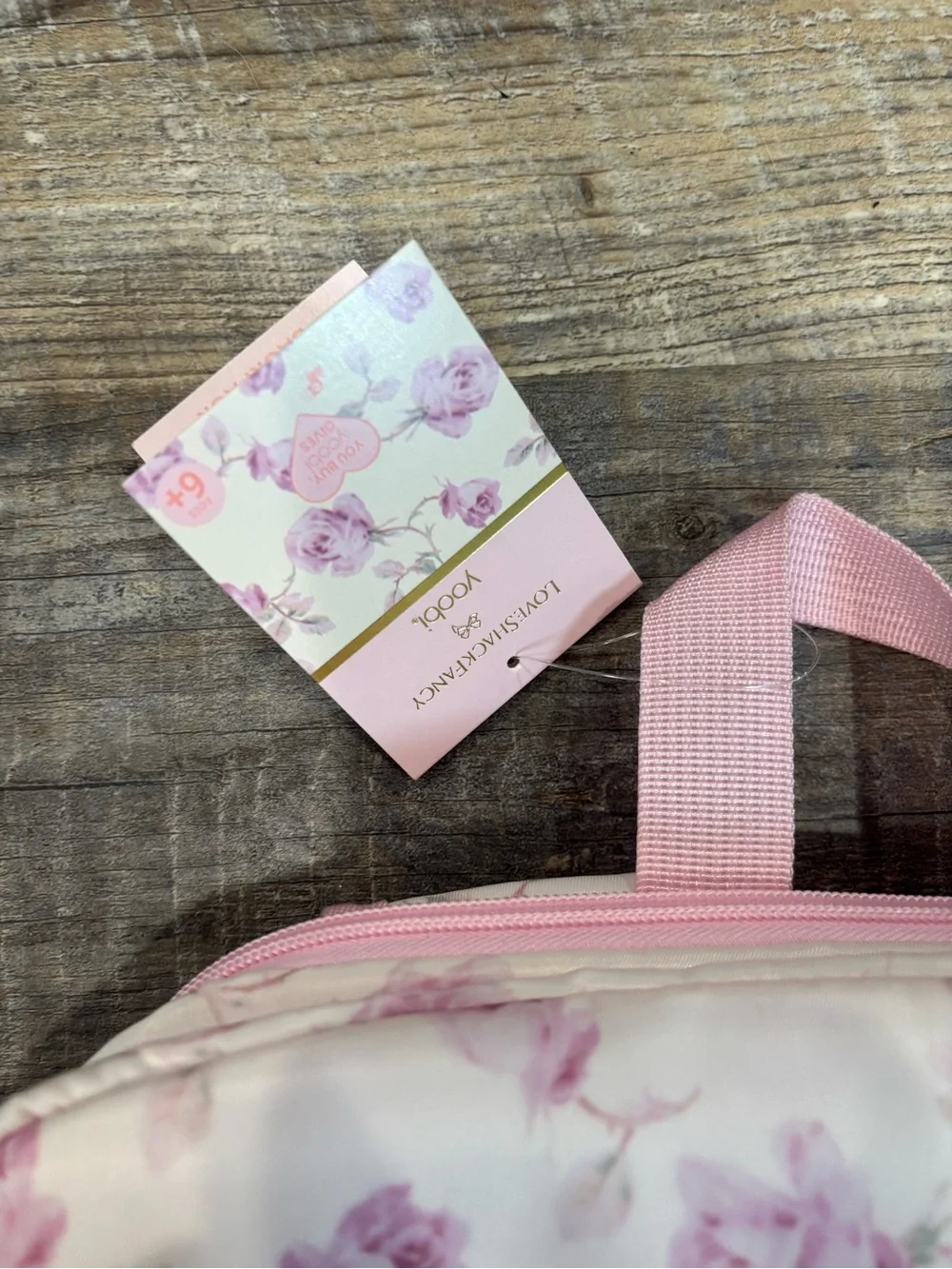 LoveShackFancy x Yoobi Backpack Pink Floral Bow NEW